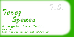 terez szemes business card